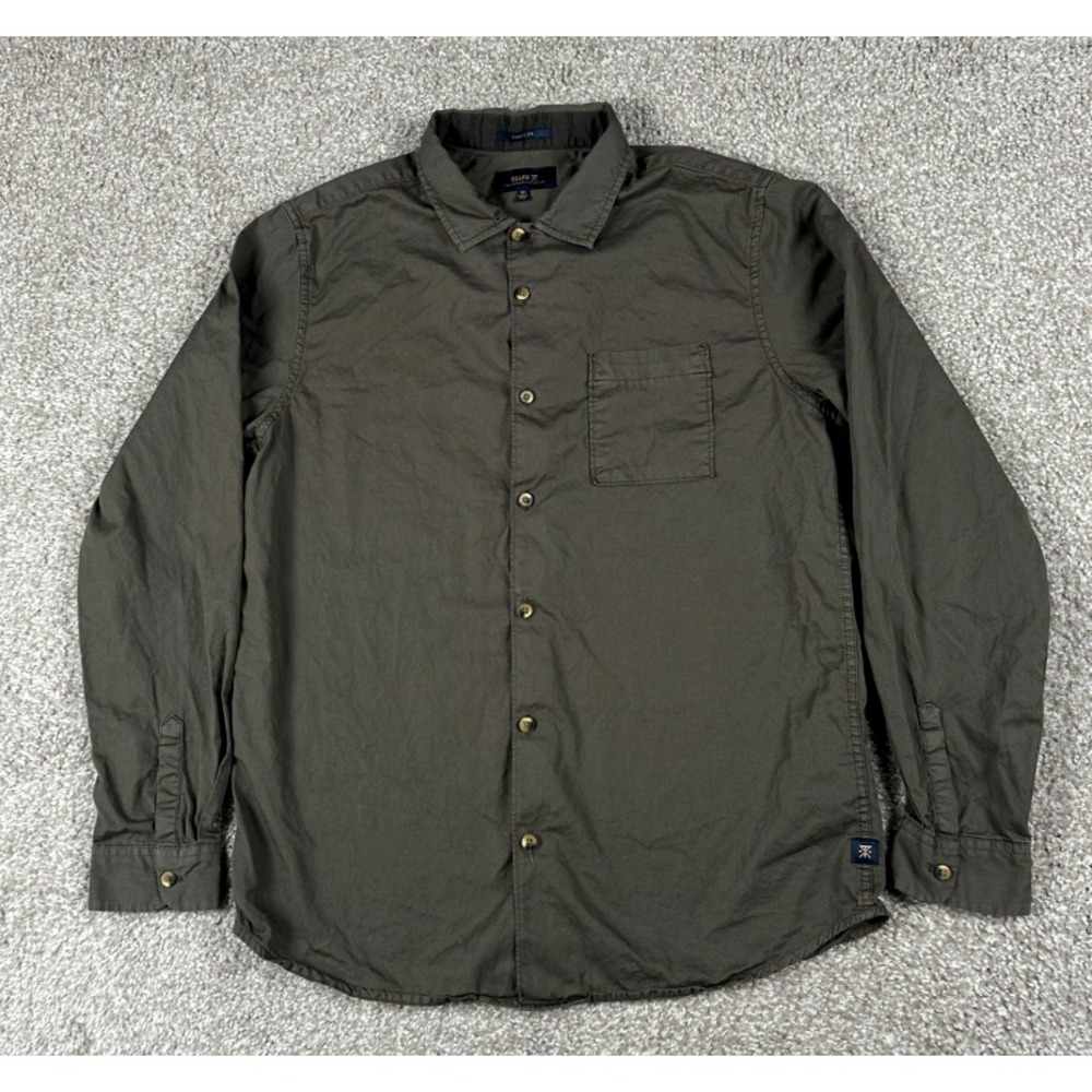 Roark Olive Green Casual Button-Down Shirt